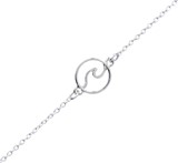 Circle Wave Pendant Anklet