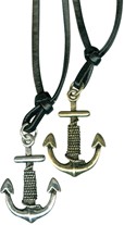 Antique Silver & Gold Anchor Necklace Assorted