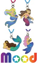 Mermaid Mood Pendant on Color Cord Necklace Assorted
