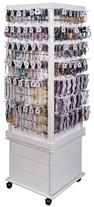 White Slat Oversized Floor Display (Does Not Include Merchandise)