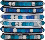 6mm Glass & Stone Bead Bracelet Assorted