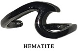 Hematite Open Wave Toe Ring
