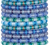 Mini Glass Bead on Natural Cord Slide Knot Bracelet Assorted