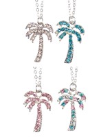 Rhinetone Palm Tree Necklace Assorted