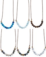 6MM Stone Bead Necklace (A) Pack Assorted