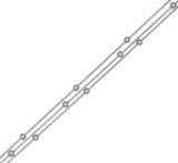 3-Strand Silver With Metal Ball Anklet