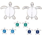 Enamel Sea Turtle With Split Shell Post Earring Assorted