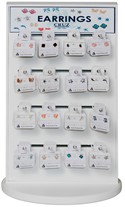 2-Sided White Wood Earring Display (Does Not Include Merchandise)
