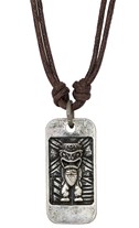 Antique Tiki Pendant Necklace