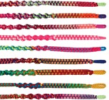Flat Weave & Twist Friendship Bracelet 72-Assorted