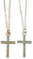 Cross Pendant With Crystal Inlay Necklace Assorted