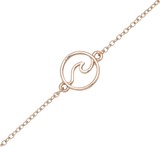 Circle Wave Pendant On Rose Gold Chain Anklet