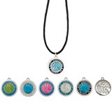 St Christopher Medallion On Black Cord Assorted Necklace