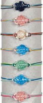 Ceramic Sea Turtle on Multi Strand Cord Slide-Knot Bracelet Assorted