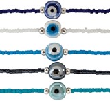 Mini Seed Bead With Lucky Eye Anklet Assorted