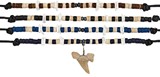 Coco With White Chip Shell Adjustable Shark Tooth Necklace Assorted