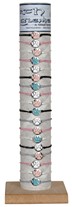 Pastel Paw On Color Cord Adjustable Slide Knot Bracelet Assorted W/Tube & Base