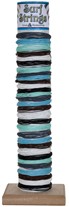 12-Strand Multi Color Wax Cord Adj Slide-Knot Bracelet (H) Asst'd W/Tube & Base