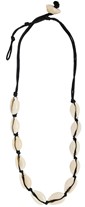 12 Cowrie Choker Necklace On Black Color Cord With Cowrie Clasp