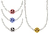 White Seed Bead Neclace With Smiley Face