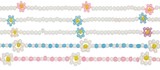Colored Seed Bead & Daisy Flower Anklet (G) Assorted