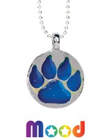 Bear Paw Mood Pendant On Ball Chain Necklace