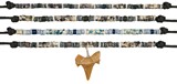 Litob And Speckled Coco Shell Adjustable Shark Tooth Necklace