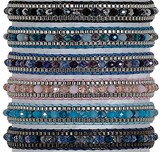Facet And Metal Bead Slide Knot Adjustable Bracelet Assorted