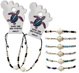Facet Gold Bead With Mini Turtle Anklet Assorted