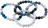 8MM Stone Bead Elastic Bracelet (A) Assorted