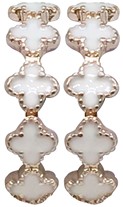 Rose Gold With White Colored Clover Ring Assorted Sizes 7-8-9