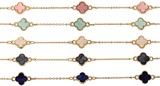 3 Mini Clover Pendant Anklet Assorted
