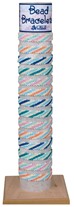 Seed Bead Stripe Pattern Adjustable Slide-Knot Bracelet Assorted W/Tube & Base