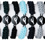 Wave Pendant On Paracord Slide Knot Bracelet Assorted