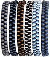 Leather With Twist Weave Pattern Slide-Knot Adjustable Bracelet Assorted
