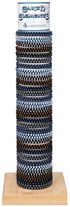 Leather With Twist Weave Pattern Slide-Knot Adj Bracelet Assorted W/Tube & Base