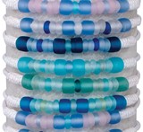 Sea Glass Beads on White Cord Slide Knot Bracelet Assorted