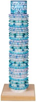 Glass Beads on White Cord Slide Knot Bracelet Assorted With Tube & Base