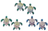 Enamel With Crystal Stone Turtle Earrings Assorted
