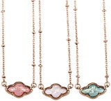Rose Gold Sparkle Resin Diamond Pendant Necklace Assorted