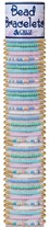 Gold Facet Bead with Color Bead Slide Knot Adj Bracelet Asst'd With Tube & Base
