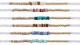 Stone Coco Facet & Gold Bead Necklace Assorted