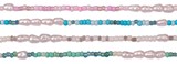 Colored Bead with Rice Pearl Anklet Assorted