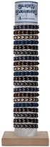 Leather Cord V Pattern Slide Knot Bracelet Assorted with Tube & Base