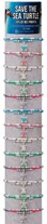 2 Strand Beaded With Turtle Pendant Bracelet Assorted With Tube & Base