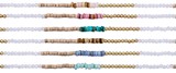 Stone Coco Facet and Gold Bead Anklet Assorted
