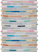 1MM Seed Bead & Cord Adjustable Slide Knot Bracelet Assorted