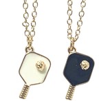 Enamel Pickle Ball Pendant Necklace