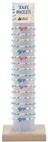 Gold Bead Fimo with Dolphin Pdt Adj Slide Knot Bracelet asst with Tube & Base