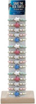 Gold Bead Fimo with Sea Turtle Pdt Adj Slide Knot Bracelet asst with Tube & Base